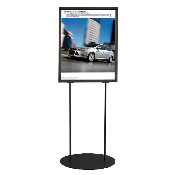 22″w x 28″h Oval Poster Display Stand – Black Double Sided – Displays  Outlet – Online Display Signs Retailer