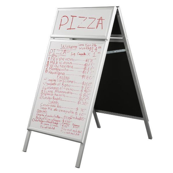 22″w x 28″h Write On A Frame Board Silver Frame White Dry-wipe Surface –  Displays Outlet – Online Display Signs Retailer