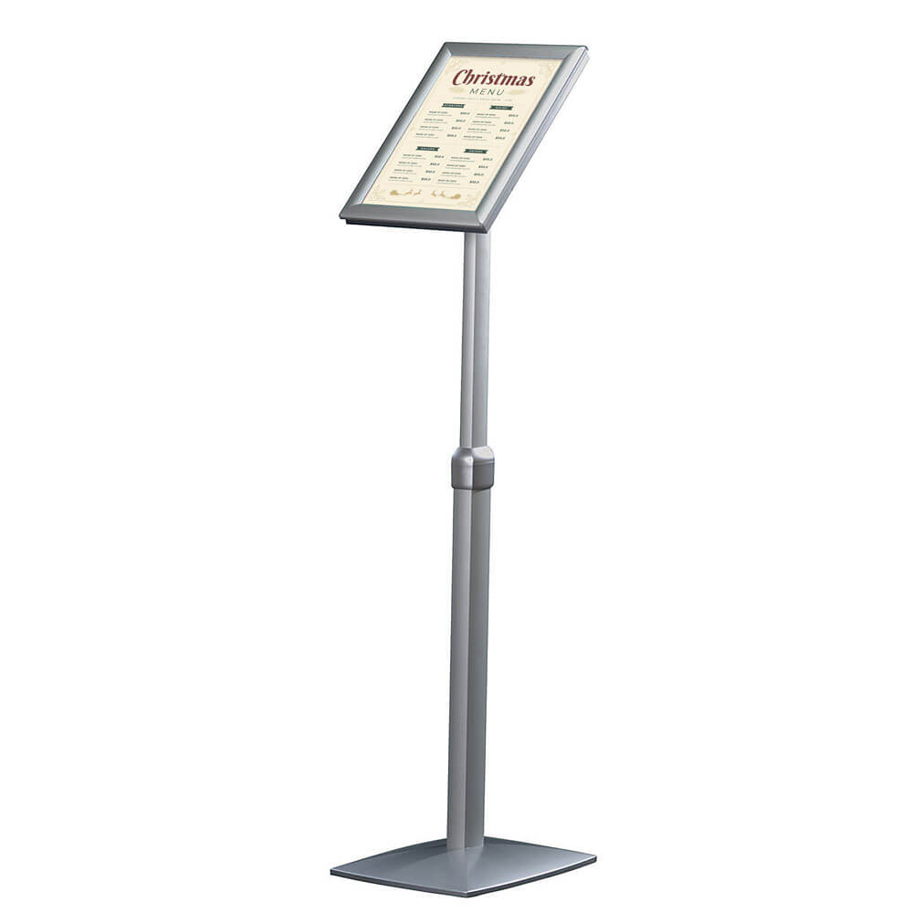 Flexible Sign Holder Pedestal Menu Board Silver 8.5×11 Inch Aluminum Snap  Poster Frame – Displays Outlet – Online Display Signs Retailer