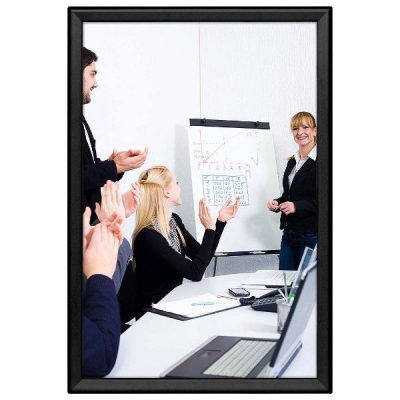 20x30 Snap Poster Frame - 1.25 inch Black Profile, Safe Round Corner