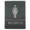 Chrome framed Braille Sign, female