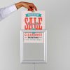 Floor-Sign-Stand-Holder-With-Telescoping-Pole-Silver-Double-Sided-Slide-In-Frame-8.5x11