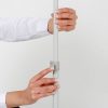 Floor-Sign-Stand-Holder-With-Telescoping-Pole-Silver-Snap-Frame-8.5x11