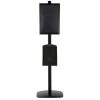 free-standing-stand-in-black-color-with-1-x-11X17-frame-in-portrait-and-landscape-and-1-x-8.5x11-steel-shelf-single-sided-11