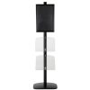 free-standing-stand-in-black-color-with-1-x-11X17-frame-in-portrait-and-landscape-and-2-x-8.5x11-clear-shelf-in-acrylic-single-sided-11