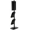 free-standing-stand-in-black-color-with-1-x-11X17-frame-in-portrait-and-landscape-and-2-x-8.5x11-steel-shelf-single-sided-8