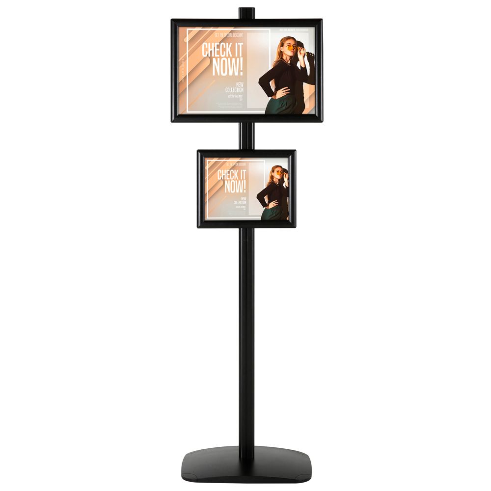 Free Standing Display Stand with x (8.5X11) snap Frame in Portrait Landsc - 1