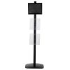 free-standing-stand-in-black-color-with-1-x-8.5X11-frame-in-portrait-and-landscape-and-2-x-8.5x11-clear-pocket-shelf-single-sided-12