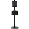 free-standing-stand-in-black-color-with-1-x-8.5x11-frame-in-portrait-and-landscape-and-2-x-5.5x8.5-steel-shelf-single-sided-11