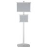 free-standing-stand-in-silver-color-with-1-x-11x17-frame-and-1-x-8.5x11-frame-in-portrait-and-landscape-position-single-sided