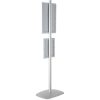 free-standing-stand-in-silver-color-with-1-x-11x17-frame-and-1-x-8.5x11-frame-in-portrait-and-landscape-position-single-sided