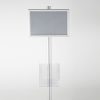 free-standing-stand-in-silver-color-with-2-x-11X17-frame-in-portrait-and-landscape-and-2-x-8.5x11-clear-pocket-shelf-double-sided-11