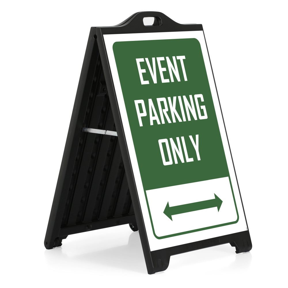 24×36 SignPro Sidewalk Sign for Posters Black A Board Double Sided  Event Parking Only – Displays Outlet – Online Display Signs Retailer