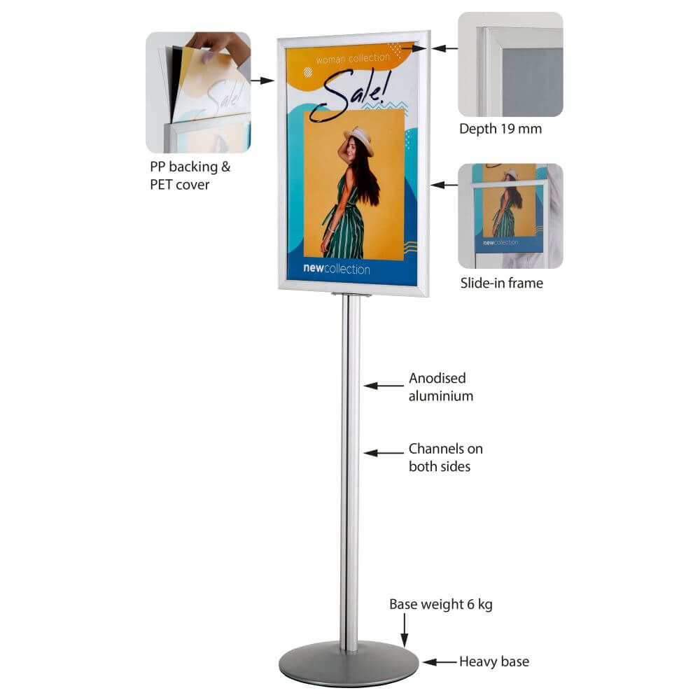 A Frame Sign Holder Stand Poster Stands for Display Floor Standing